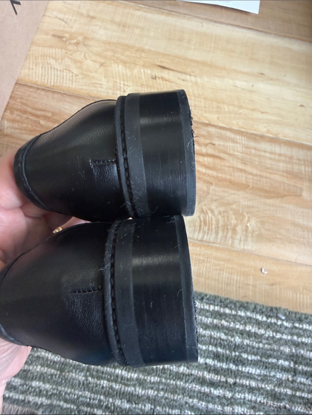CHANEL Black Quilted Leather CC-Emblem Slip-On Loafers - Picture 4 of 8